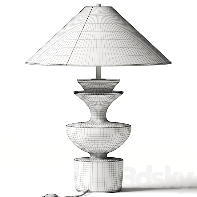 Danny Kaplan Ceramic Sophia Table Lamp 3DSMax File - thumbnail 3