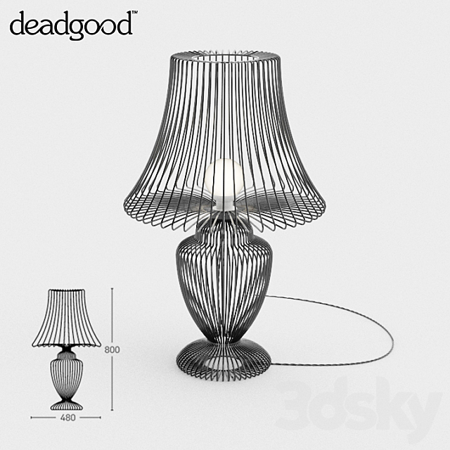 Deadgood Wire Table Lamp 3DSMax File - thumbnail 1