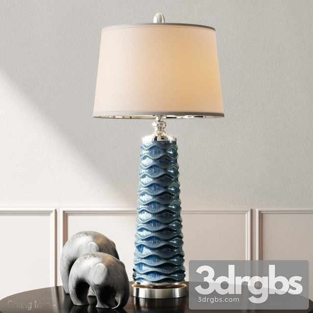 Delavan Rust Blue Table Lamp 3dsmax Download - thumbnail 1