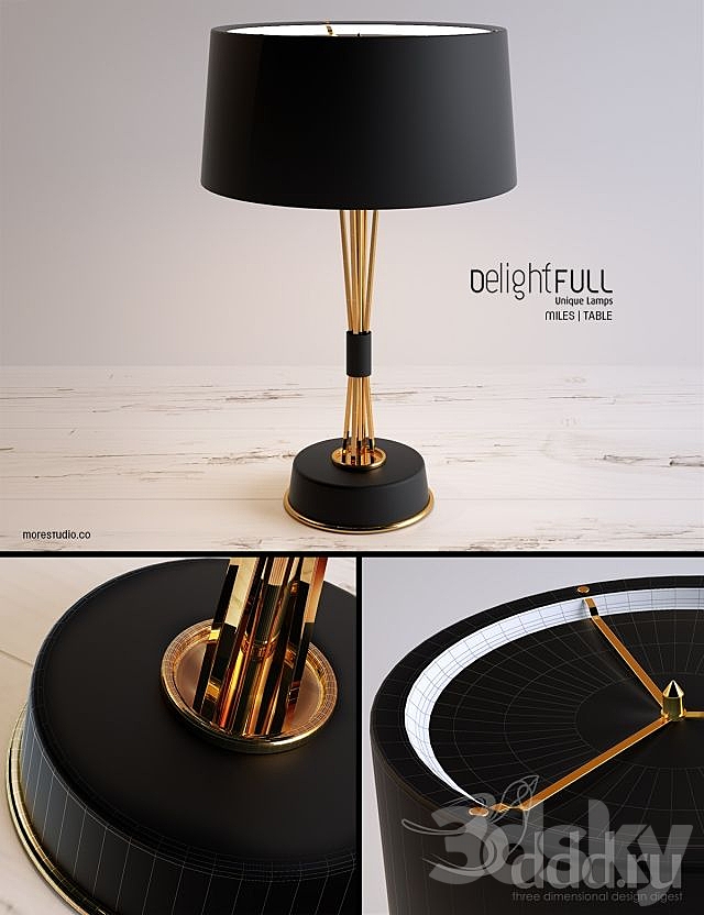 Delightfull – Miles Table light 3DSMax File - thumbnail 1