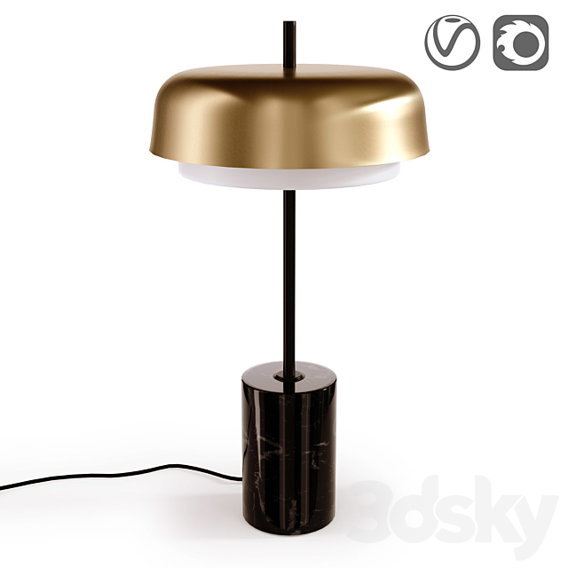 Direct lamp made of metal and marble Clepsos 3ds Max - thumbnail 1