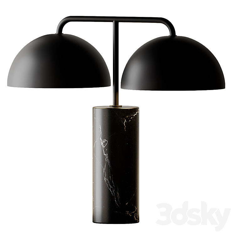 Domes Black Marble Table Lamp by Cb2 Exclusive 3DS Max - thumbnail 1