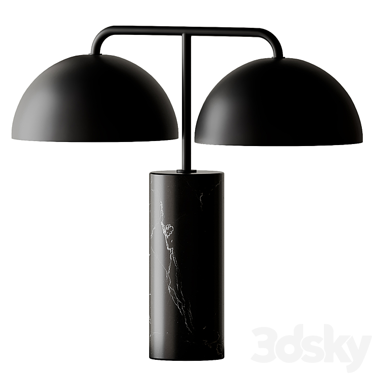 Domes Black Marble Table Lamp by Cb2 Exclusive 3DS Max - thumbnail 2