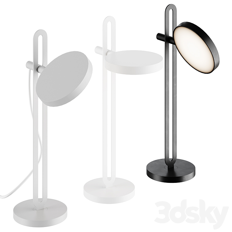 Echo Table Lamp black 3DS Max - thumbnail 1