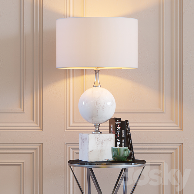 Eichholtz Table Lamp Creek and Side Table Domingo L 3DSMax File - thumbnail 1