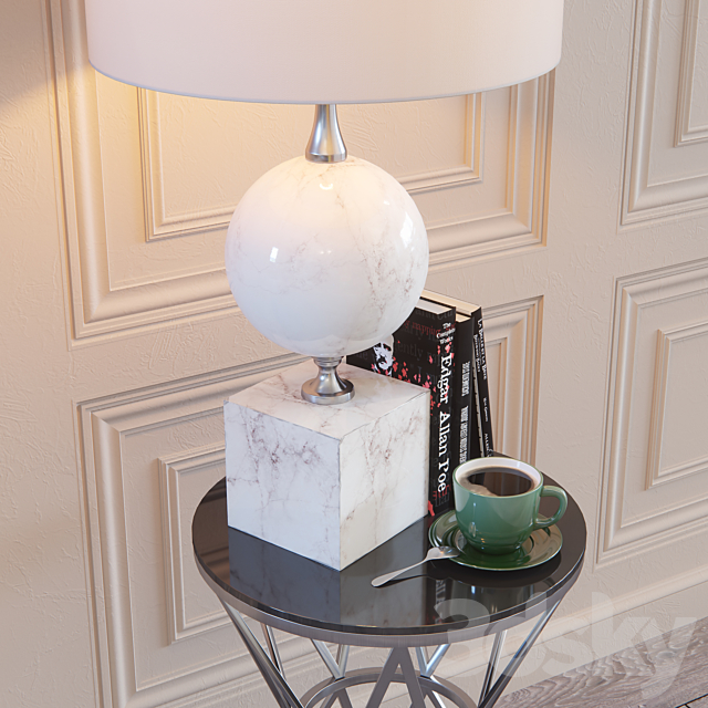 Eichholtz Table Lamp Creek and Side Table Domingo L 3DSMax File - thumbnail 3