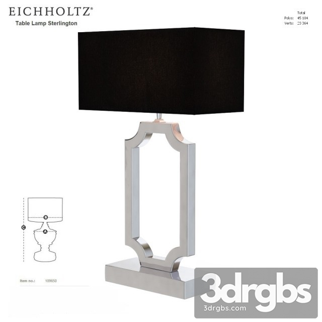 Eichholtz Table Lamp Sterlington 3dsmax Download - thumbnail 1