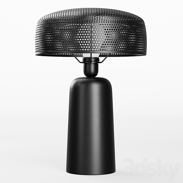 Emery Metal Table Lamp 3DS Max Model - thumbnail 2