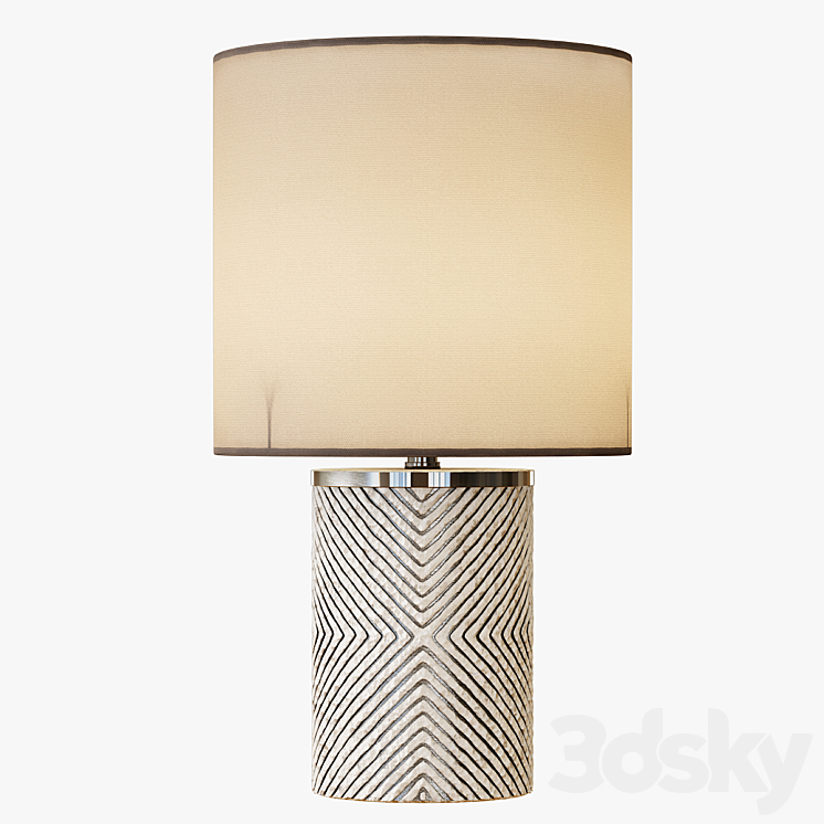 Etched Glass Table Lamp 3DS Max - thumbnail 1