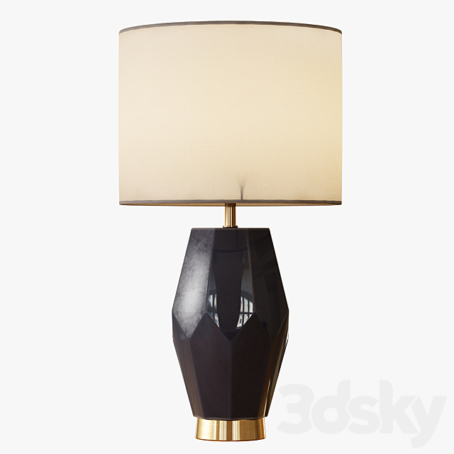 Faceted Stone Table Lamp 3DSMax File - thumbnail 1