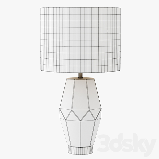 Faceted Stone Table Lamp 3DSMax File - thumbnail 2