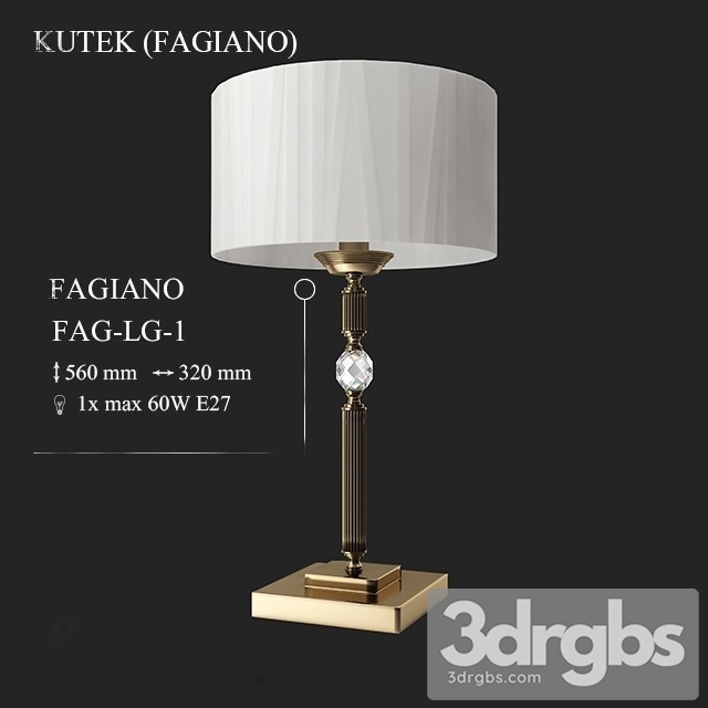 Fagiano Kutek Table Lamp 3dsmax Download - thumbnail 1