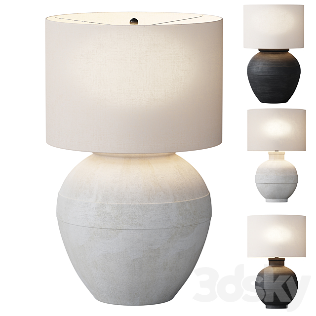 Faris Ceramic Table Lamp 3ds Max - thumbnail 1