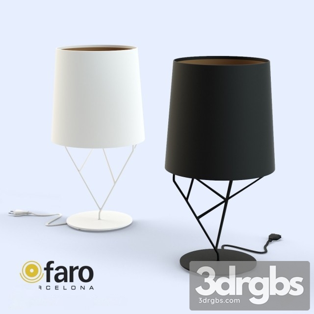 Faro Tree Black White Table Lamp 3dsmax Download - thumbnail 1