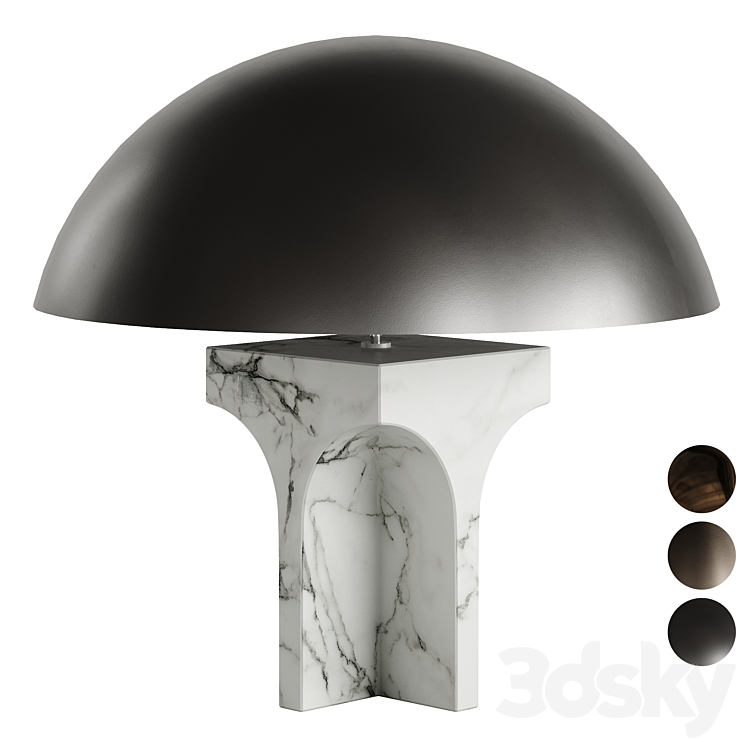 FENDI ROXIE TABLE LAMP CARRARA WHITE MARBLE 3DS Max - thumbnail 2