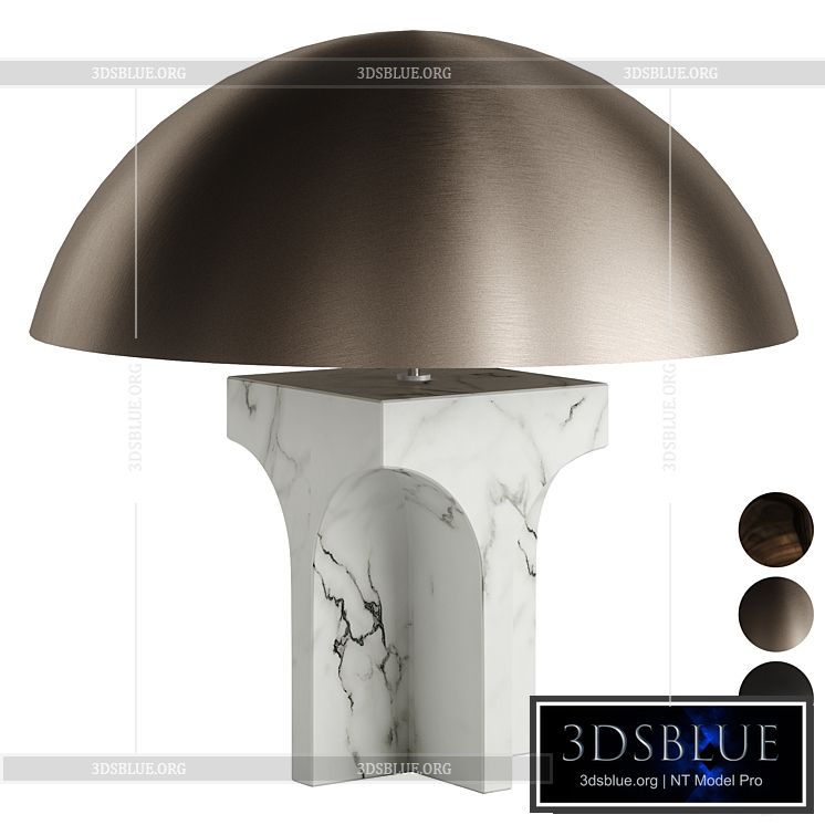 FENDI ROXIE TABLE LAMP CARRARA WHITE MARBLE 3DS Max - thumbnail 3