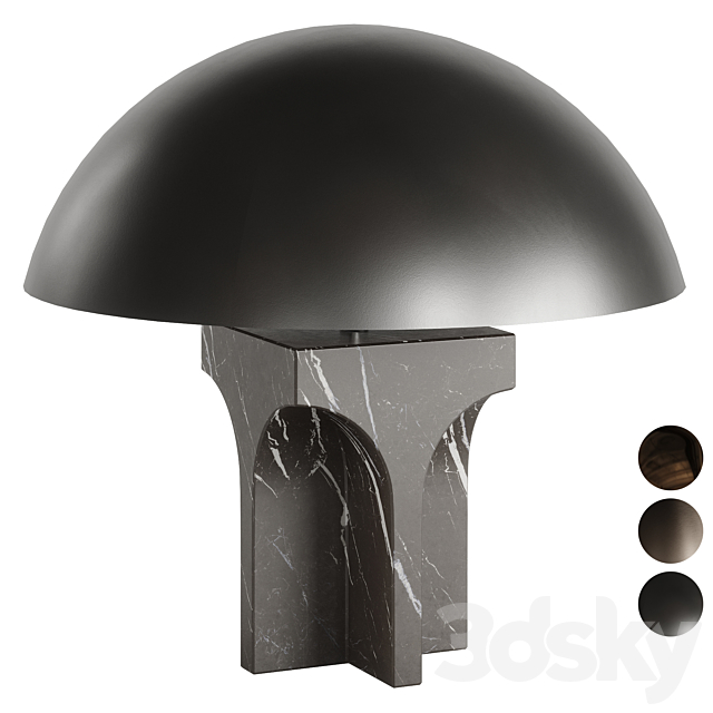 FENDI ROXIE TABLE LAMP MARQUINA BLACK MARBLE 3DSMax File - thumbnail 1