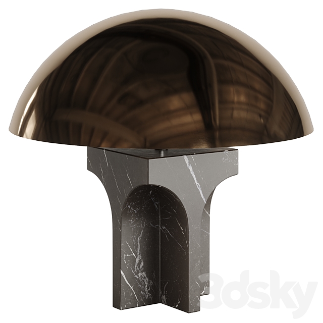 FENDI ROXIE TABLE LAMP MARQUINA BLACK MARBLE 3DSMax File - thumbnail 2