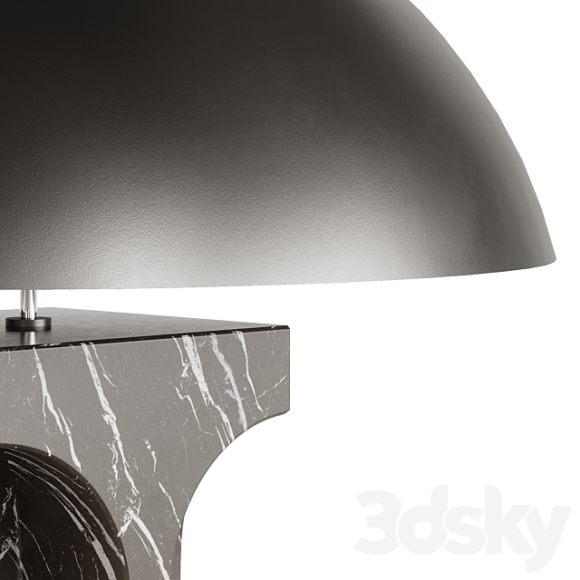 FENDI ROXIE TABLE LAMP MARQUINA BLACK MARBLE 3DSMax File - thumbnail 3