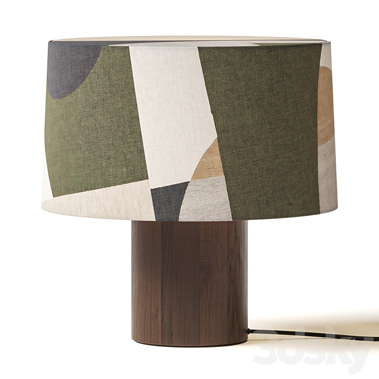 Ferm Living Post Table Lamp Entire Lampshade 3DS Max Model - thumbnail 3