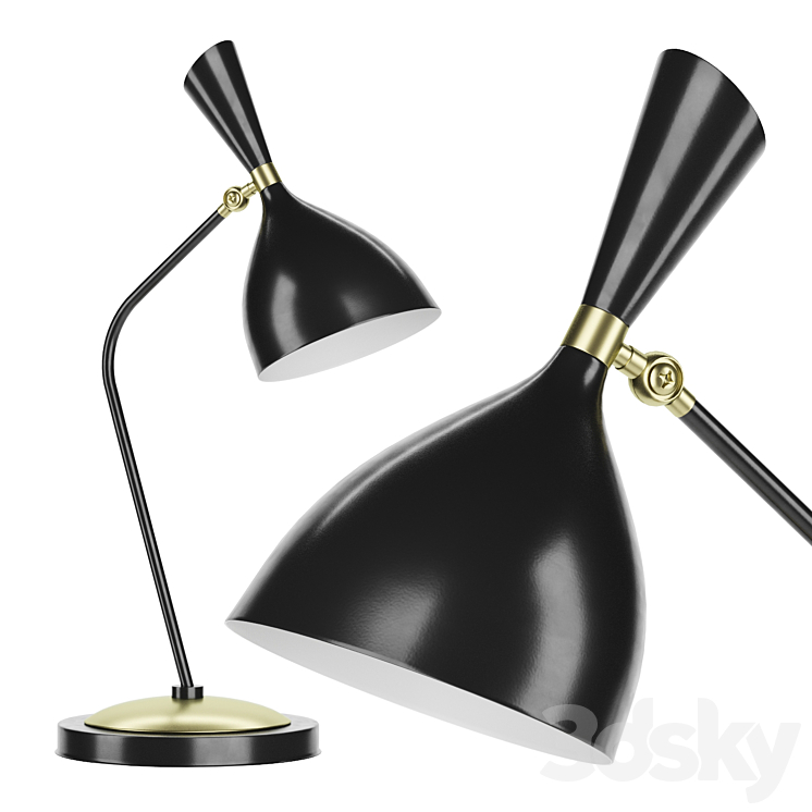 Floor lamp Duke black 43.483 Loft-Concept 3DS Max Model - thumbnail 3