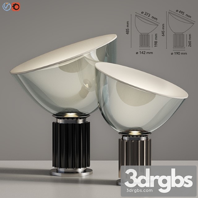 Flos Taccia Table Lamp Small Large 1 3dsmax Download - thumbnail 1