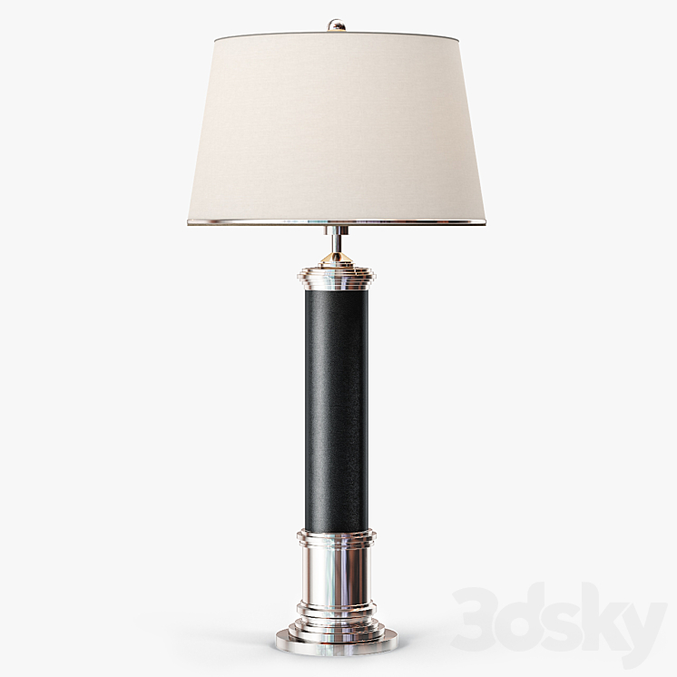 Frederick Cooper Leather Column Table Lamp 3DS Max - thumbnail 2