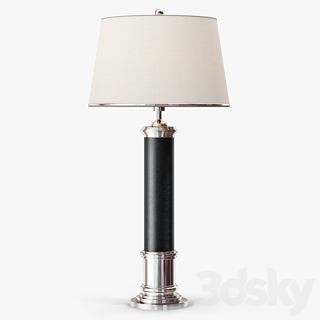 Frederick Cooper Leather Column Table Lamp 3DSMax File - thumbnail 2