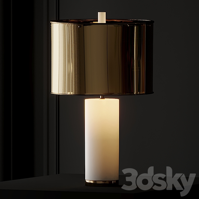 Frosted marble table lamp 3DSMax File - thumbnail 2