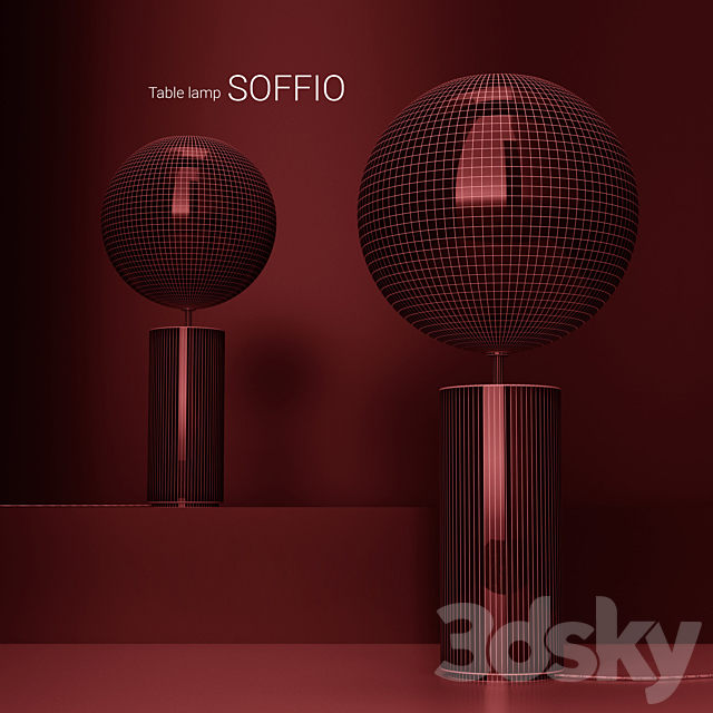 Giopato & Coombes Bolle Soffio table lamp 3DSMax File - thumbnail 2