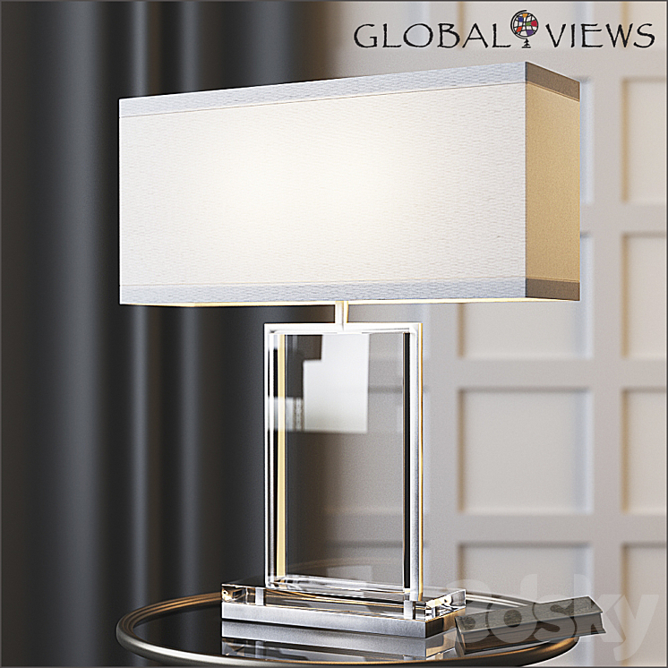 Global Views Crystal Slab Lamp 3DS Max - thumbnail 1