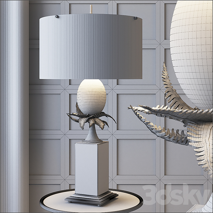 Global Views Egg and Palm Lamp 3DS Max - thumbnail 2