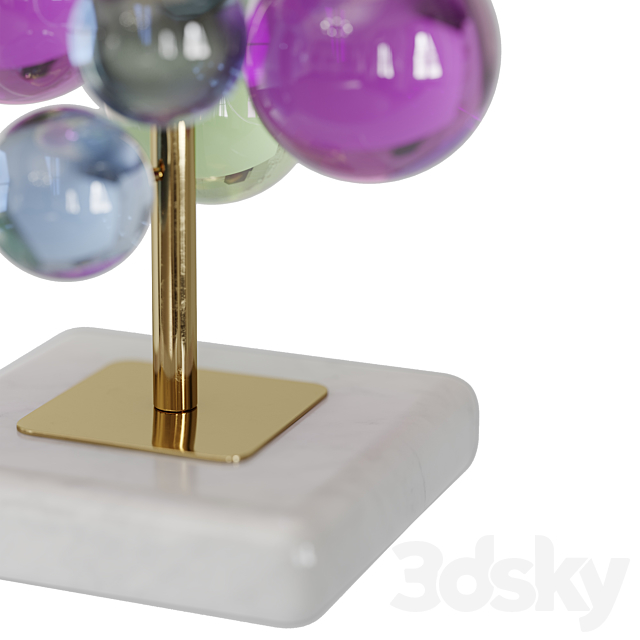 Globo Table Lamp multicolored by Jonathan Adler 3DSMax File - thumbnail 3