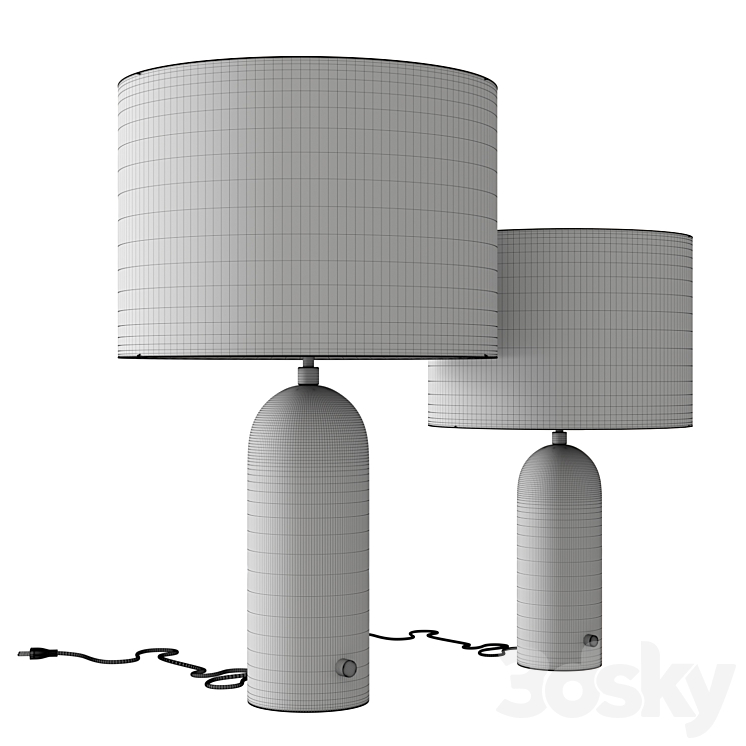 Gravity table lamp 3DS Max - thumbnail 2