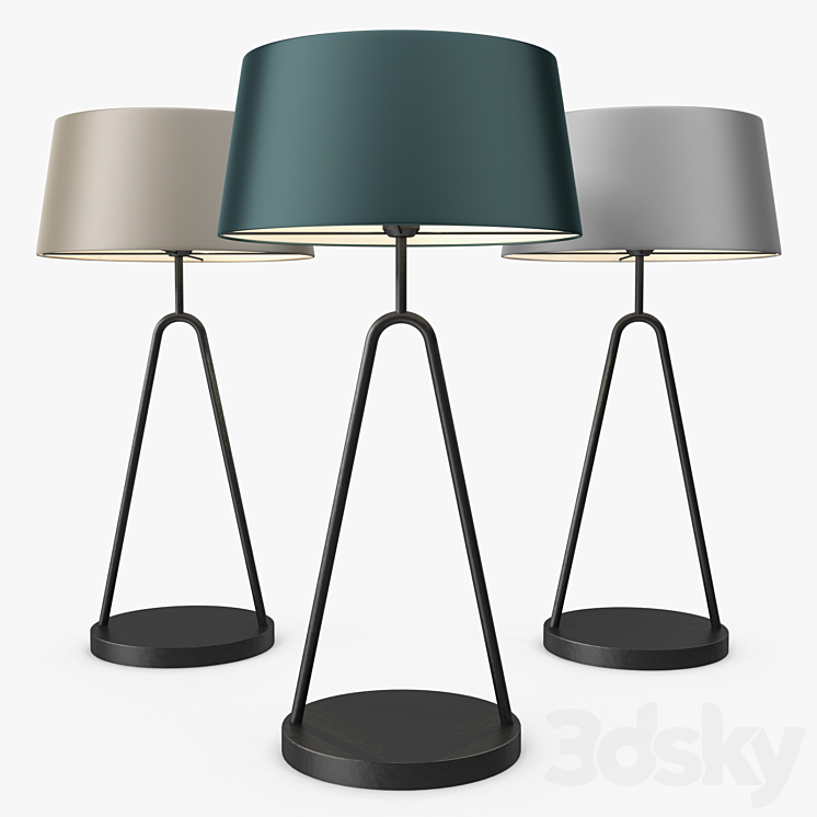 Heathfield – Coupole table lamp 3DS Max - thumbnail 1