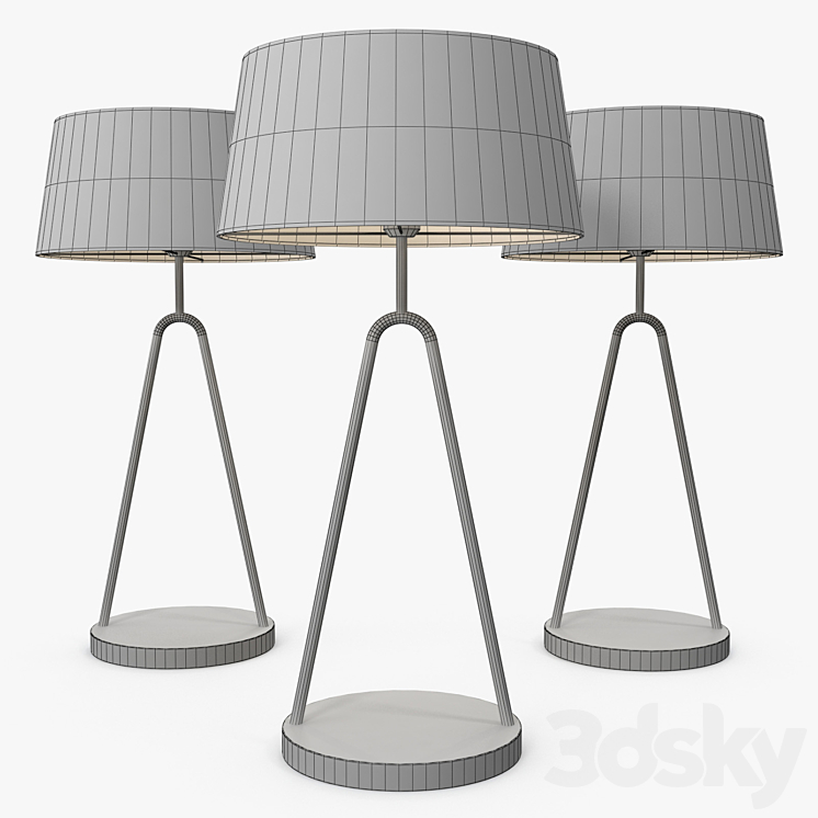 Heathfield – Coupole table lamp 3DS Max - thumbnail 2