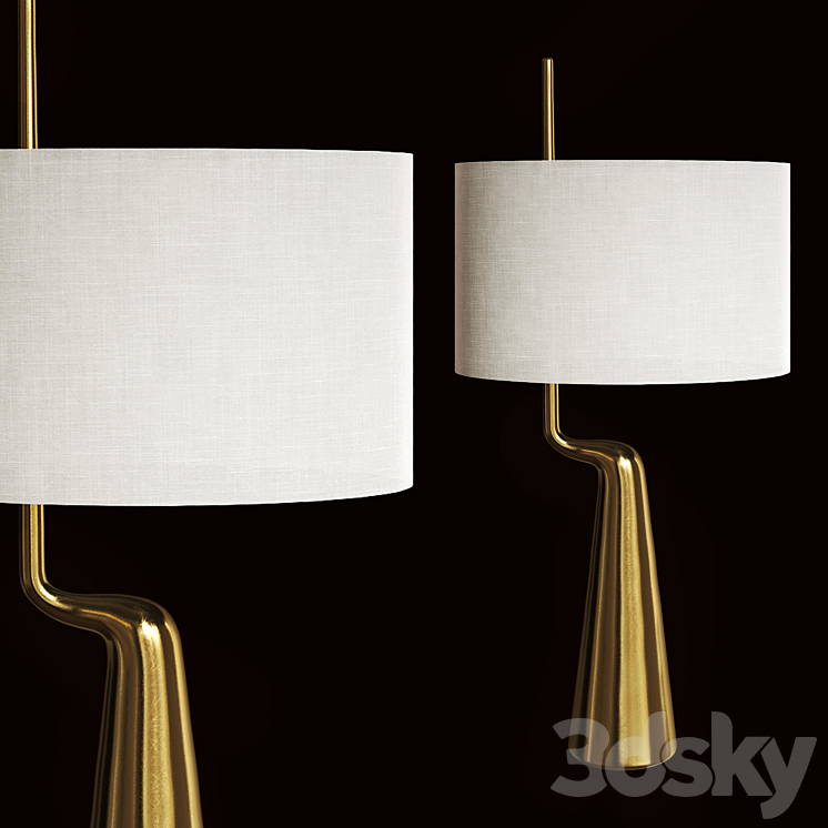 Heronn Table Lamp by Charles Tassin 3DS Max Model - thumbnail 1