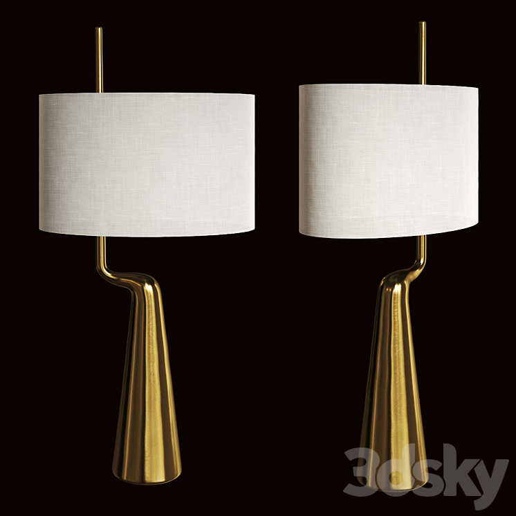 Heronn Table Lamp by Charles Tassin 3DS Max Model - thumbnail 2