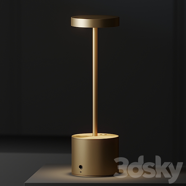 HISLE LUXCIOLE GM Table Lamp – 4 Different Metal Materials 3DS Max Model - thumbnail 3