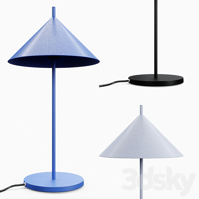 HKLiving metal triangle table lamp M – 4 colors 3DSMax File - thumbnail 1