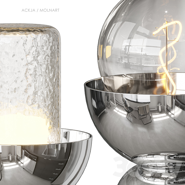 Ikea ACKJA MOLNART table lamp 3ds Max - thumbnail 2