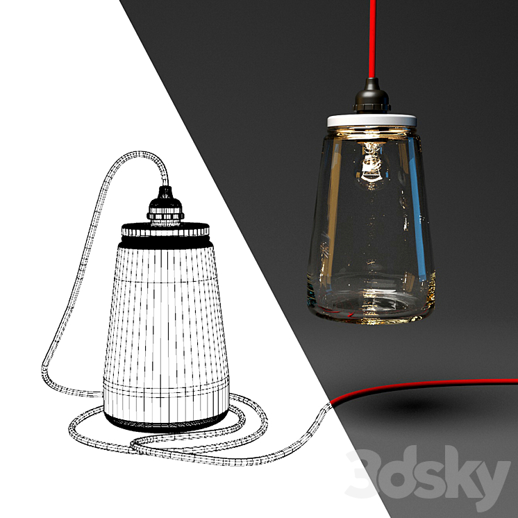 Industrial Kesbeke lamp 3DS Max - thumbnail 2