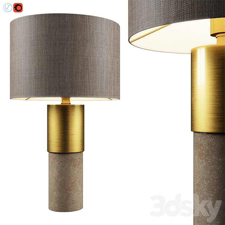 John Lewis Akani Table Lamp 3DS Max - thumbnail 1