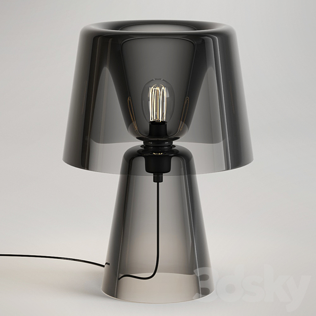 John Lewis Large Glass Table Lamp Smoke 3DSMax File - thumbnail 1