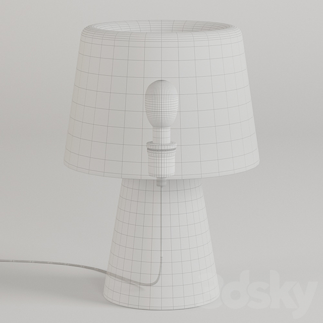 John Lewis Large Glass Table Lamp Smoke 3DSMax File - thumbnail 2