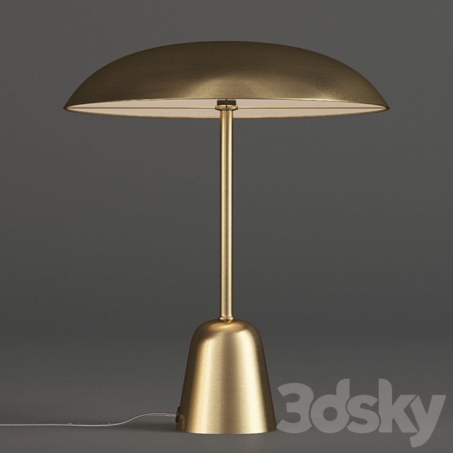 John Lewis LED Table Lamp Satin Brass 3DSMax File - thumbnail 1