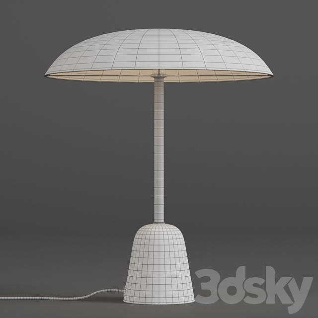 John Lewis LED Table Lamp Satin Brass 3DSMax File - thumbnail 2