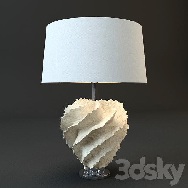 John-Richard Collection Rustic Spiral Table Lamp 3DSMax File - thumbnail 1