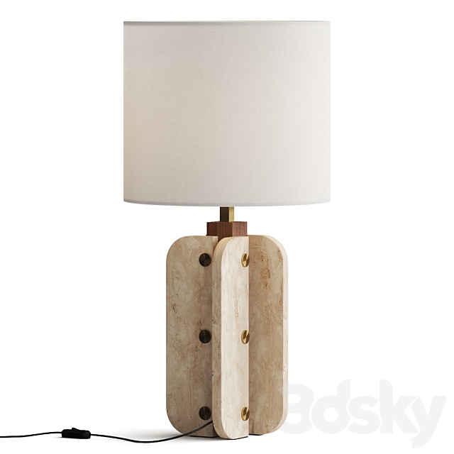 Jonathan Adler Topanga Column Table Lamp 3DSMax File - thumbnail 1