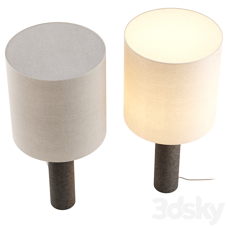 Jony table lamp \/ Round table lamp 3DS Max Model - thumbnail 2